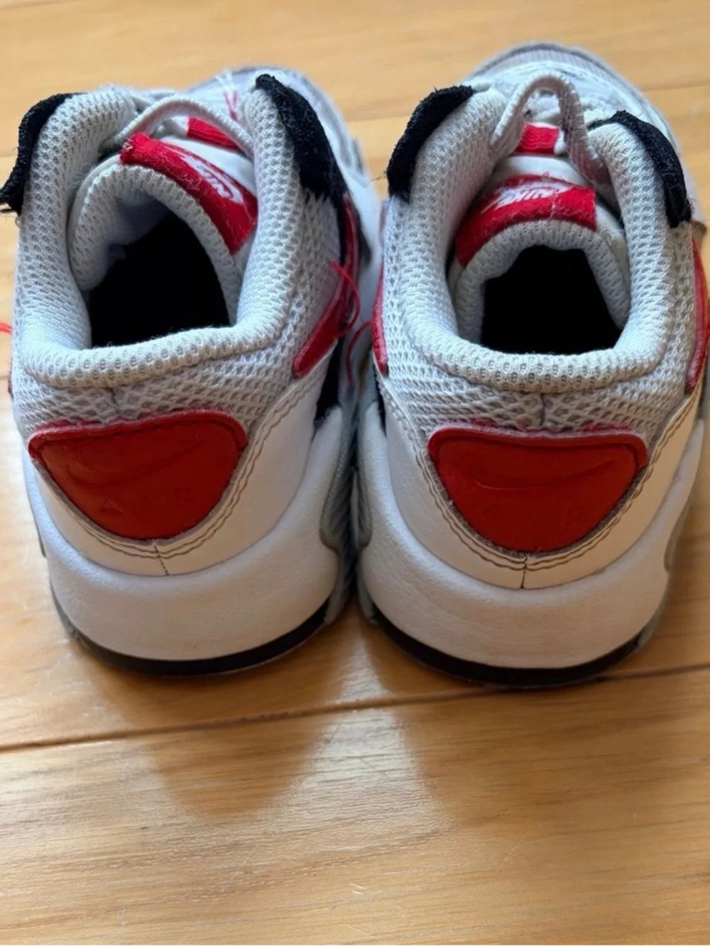 Nike Kids White, Black & Red Air Max Style Sneakers